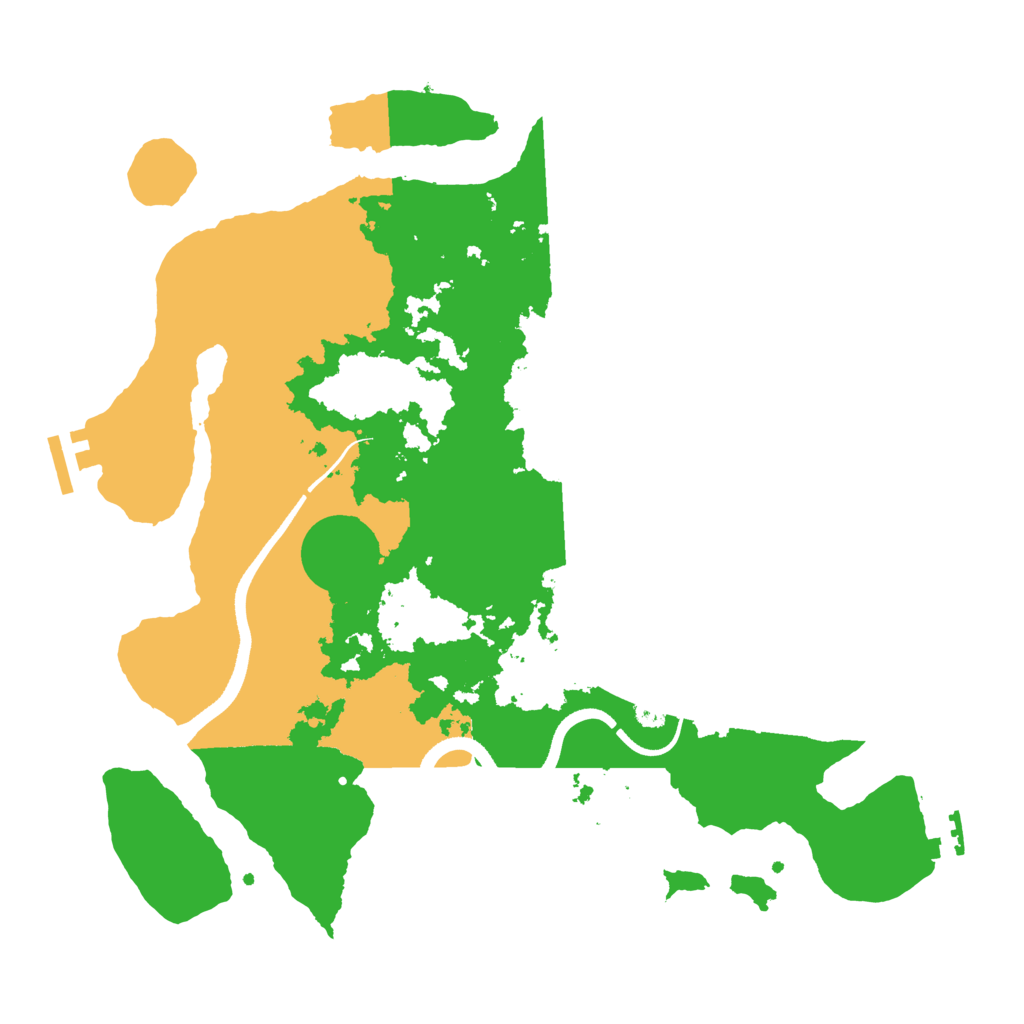 Biome Rust Map: Procedural Map, Size: 3500, Seed: 79636254
