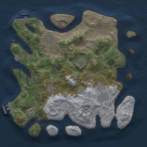 Thumbnail Rust Map: Procedural Map, Size: 3500, Seed: 1394885402, 16 Monuments