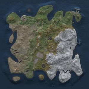 Thumbnail Rust Map: Procedural Map, Size: 3500, Seed: 1591484253, 16 Monuments