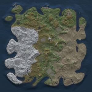 Thumbnail Rust Map: Procedural Map, Size: 4500, Seed: 11365013, 19 Monuments