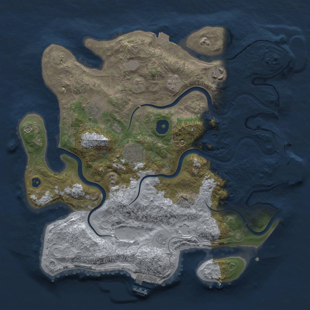 Rust Map: Procedural Map, Size: 3300, Seed: 1761695156, 10 Monuments