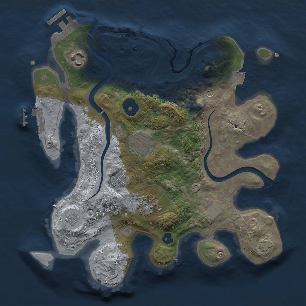 Rust Map: Procedural Map, Size: 2800, Seed: 95498, 10 Monuments