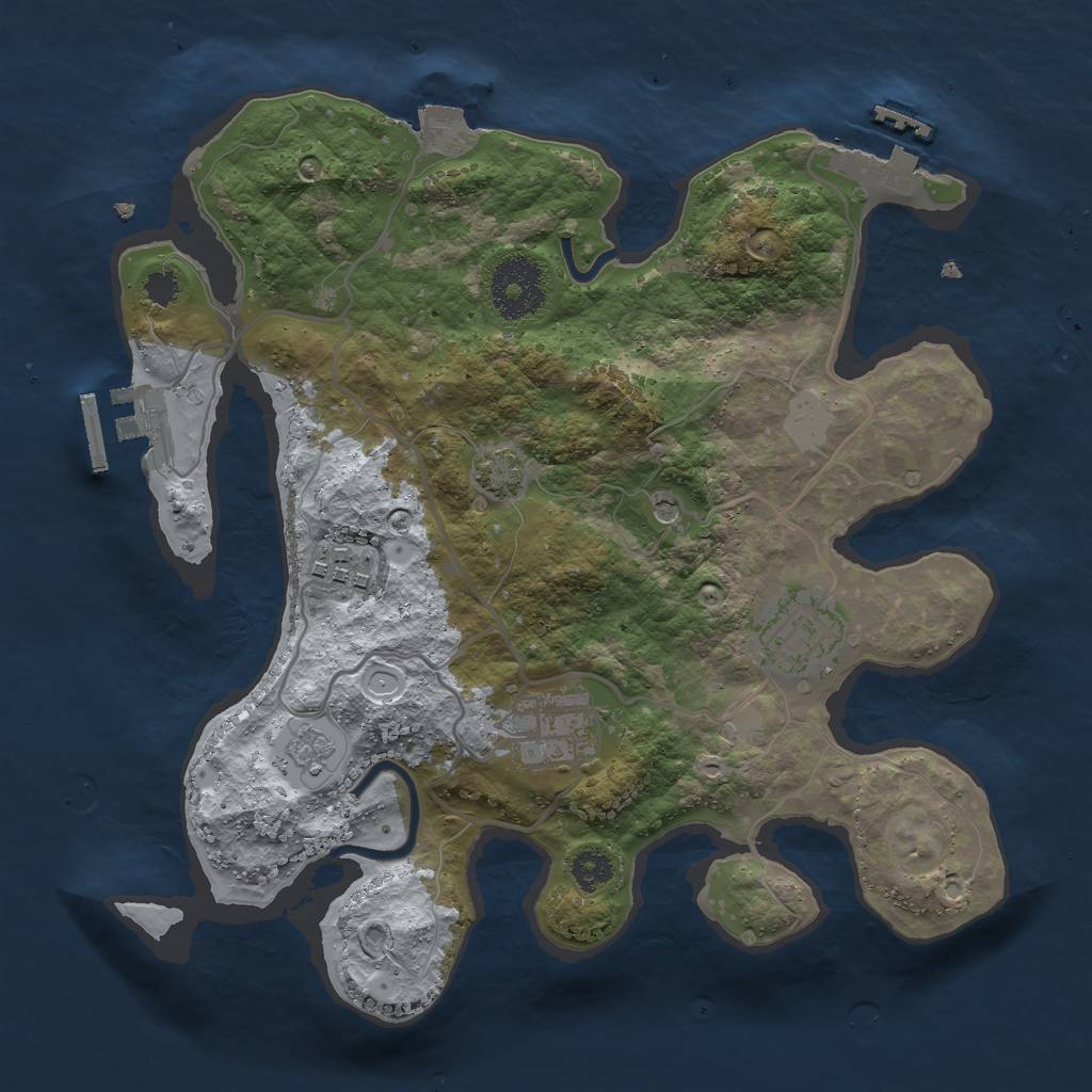 Rust Map: Procedural Map, Size: 2800, Seed: 95498, 11 Monuments