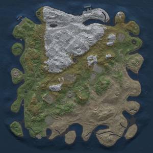 Thumbnail Rust Map: Procedural Map, Size: 4500, Seed: 932490864, 19 Monuments