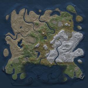 Thumbnail Rust Map: Procedural Map, Size: 4250, Seed: 2675, 16 Monuments