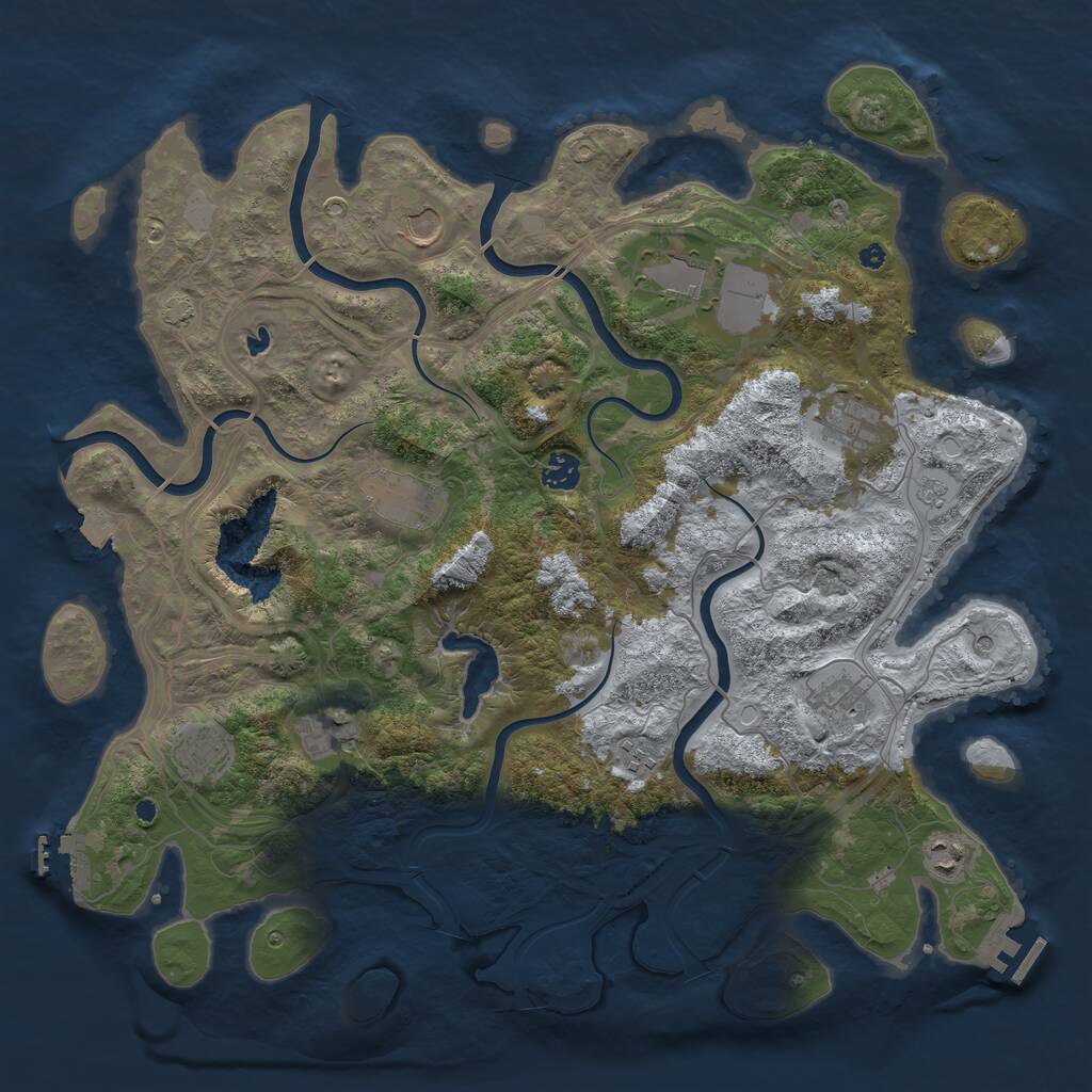 Rust Map: Procedural Map, Size: 4250, Seed: 2675, 16 Monuments