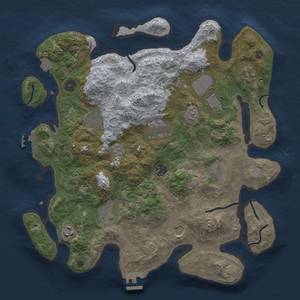 Thumbnail Rust Map: Procedural Map, Size: 3750, Seed: 50636649, 18 Monuments