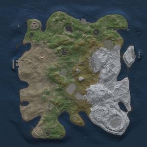 Thumbnail Rust Map: Procedural Map, Size: 3500, Seed: 667031702, 17 Monuments