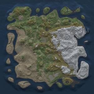 Thumbnail Rust Map: Procedural Map, Size: 4250, Seed: 455267, 18 Monuments