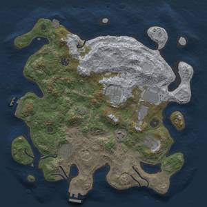 Thumbnail Rust Map: Procedural Map, Size: 3500, Seed: 1007446147, 14 Monuments