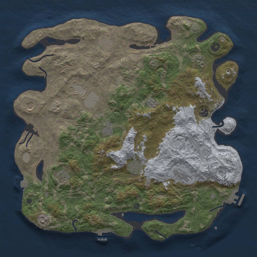 Rust Map: Procedural Map, Size: 4250, Seed: 682895084, 19 Monuments