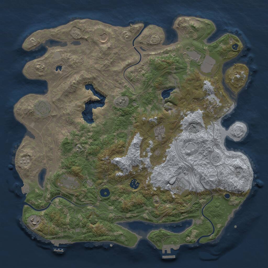 Rust Map: Procedural Map, Size: 4250, Seed: 682895084, 16 Monuments