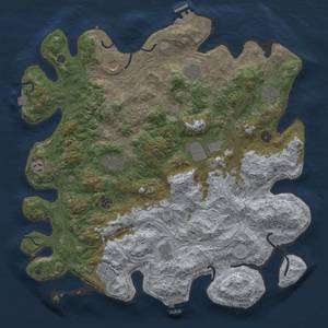 Thumbnail Rust Map: Procedural Map, Size: 4500, Seed: 1433897166, 19 Monuments