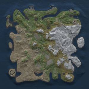 Thumbnail Rust Map: Procedural Map, Size: 3800, Seed: 41448467, 19 Monuments