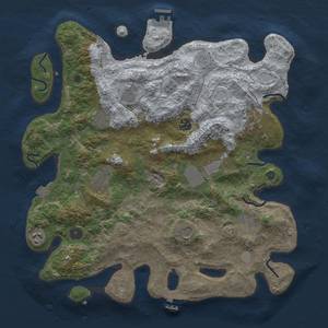 Thumbnail Rust Map: Procedural Map, Size: 4000, Seed: 1714466185, 18 Monuments