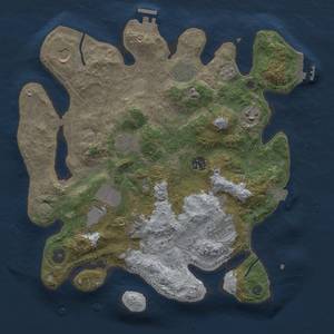 Thumbnail Rust Map: Procedural Map, Size: 3500, Seed: 482325, 16 Monuments