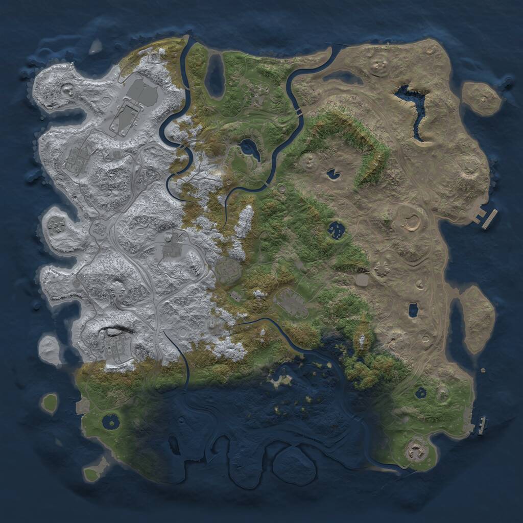 Rust Map: Procedural Map, Size: 4700, Seed: 230898, 17 Monuments