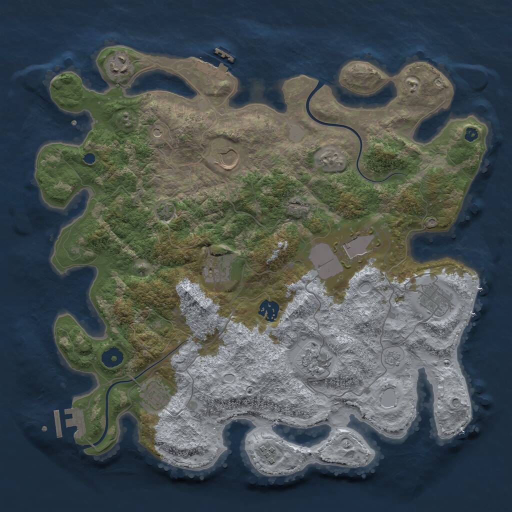 Rust Map: Procedural Map, Size: 3750, Seed: 2024090401, 15 Monuments
