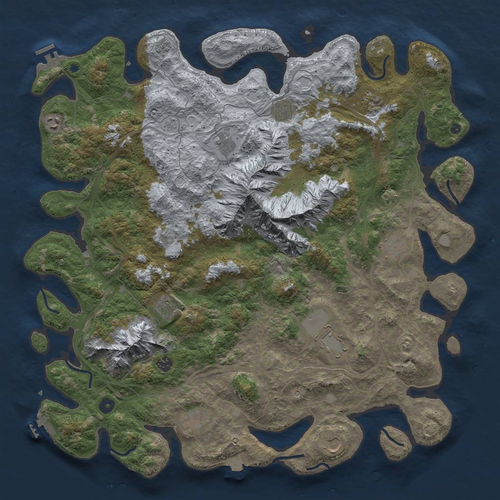 Rust Map: Procedural Map, Size: 5000, Seed: 55849332, 19 Monuments