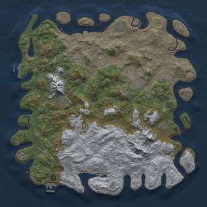 Thumbnail Rust Map: Procedural Map, Size: 5000, Seed: 496927929, 19 Monuments