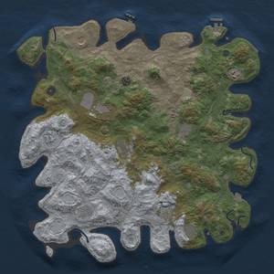 Thumbnail Rust Map: Procedural Map, Size: 4500, Seed: 1207092456, 19 Monuments