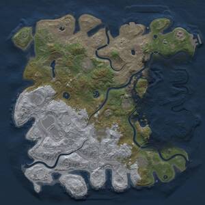 Thumbnail Rust Map: Procedural Map, Size: 4500, Seed: 1207092456, 16 Monuments