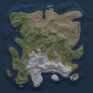 Thumbnail Rust Map: Procedural Map, Size: 3500, Seed: 1902302557, 14 Monuments