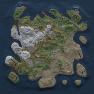 Thumbnail Rust Map: Procedural Map, Size: 3500, Seed: 1879229534, 16 Monuments