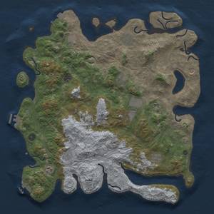 Thumbnail Rust Map: Procedural Map, Size: 4500, Seed: 1491742263, 19 Monuments