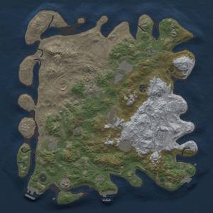 Thumbnail Rust Map: Procedural Map, Size: 4250, Seed: 1224857058, 19 Monuments