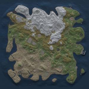 Thumbnail Rust Map: Procedural Map, Size: 4500, Seed: 77619218, 19 Monuments