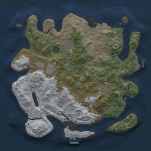 Thumbnail Rust Map: Procedural Map, Size: 3600, Seed: 20709, 16 Monuments