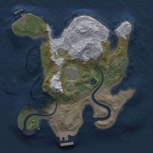 Thumbnail Rust Map: Procedural Map, Size: 2410, Seed: 1, 7 Monuments