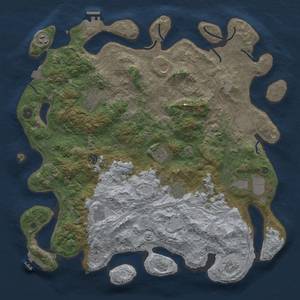 Thumbnail Rust Map: Procedural Map, Size: 4500, Seed: 819601582, 19 Monuments