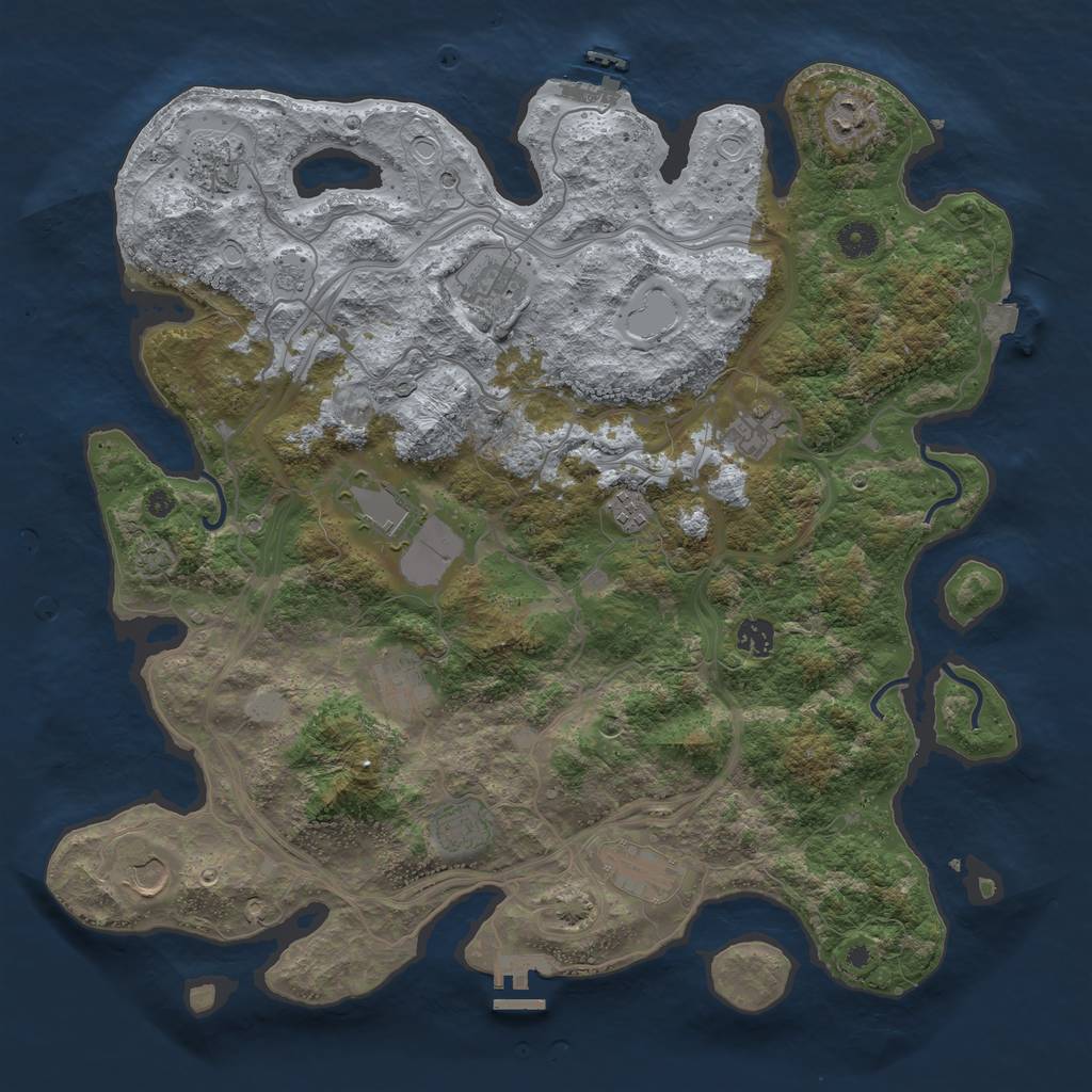 Rust Map: Procedural Map, Size: 4250, Seed: 1069215114, 19 Monuments