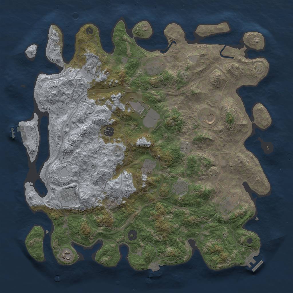Rust Map: Procedural Map, Size: 4250, Seed: 32477, 19 Monuments