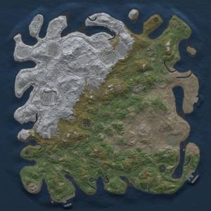 Thumbnail Rust Map: Procedural Map, Size: 4500, Seed: 727832145, 19 Monuments