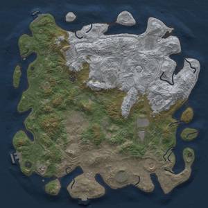 Thumbnail Rust Map: Procedural Map, Size: 4500, Seed: 235716, 19 Monuments