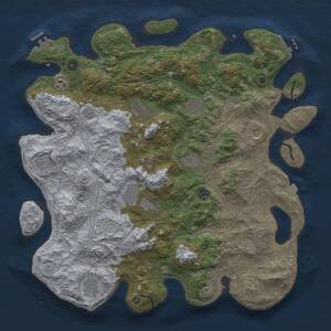 Thumbnail Rust Map: Procedural Map, Size: 4500, Seed: 160188360, 17 Monuments