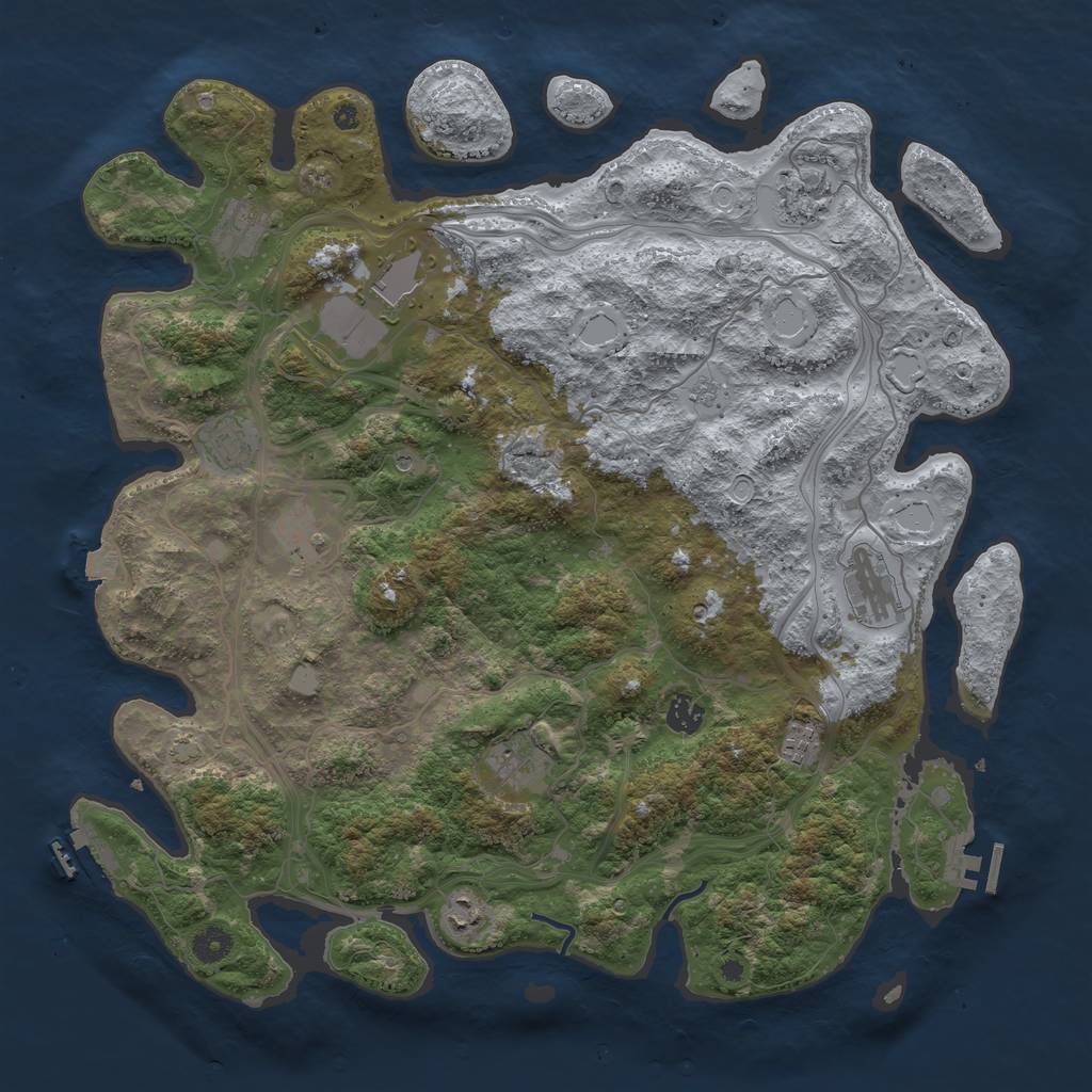 Rust Map: Procedural Map, Size: 4335, Seed: 6003992, 18 Monuments