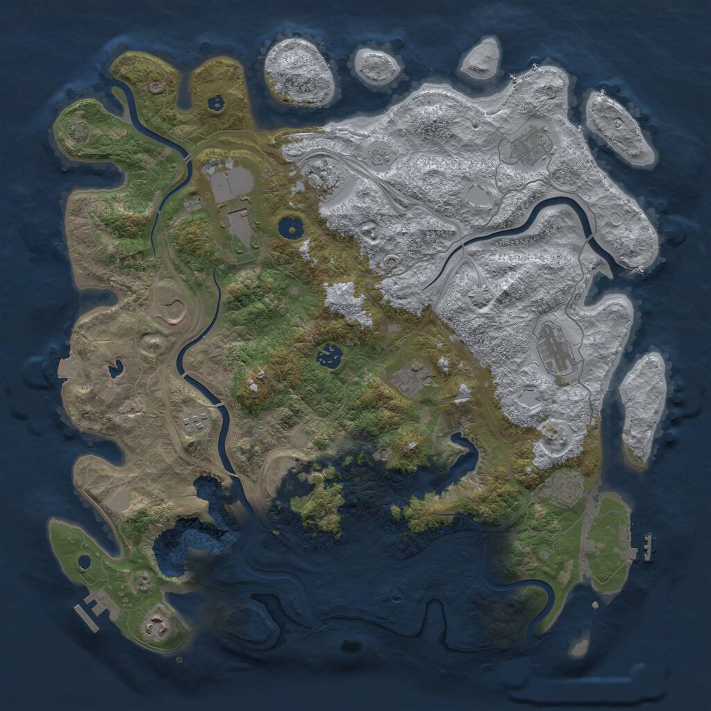 Rust Map: Procedural Map, Size: 4335, Seed: 6003992, 17 Monuments
