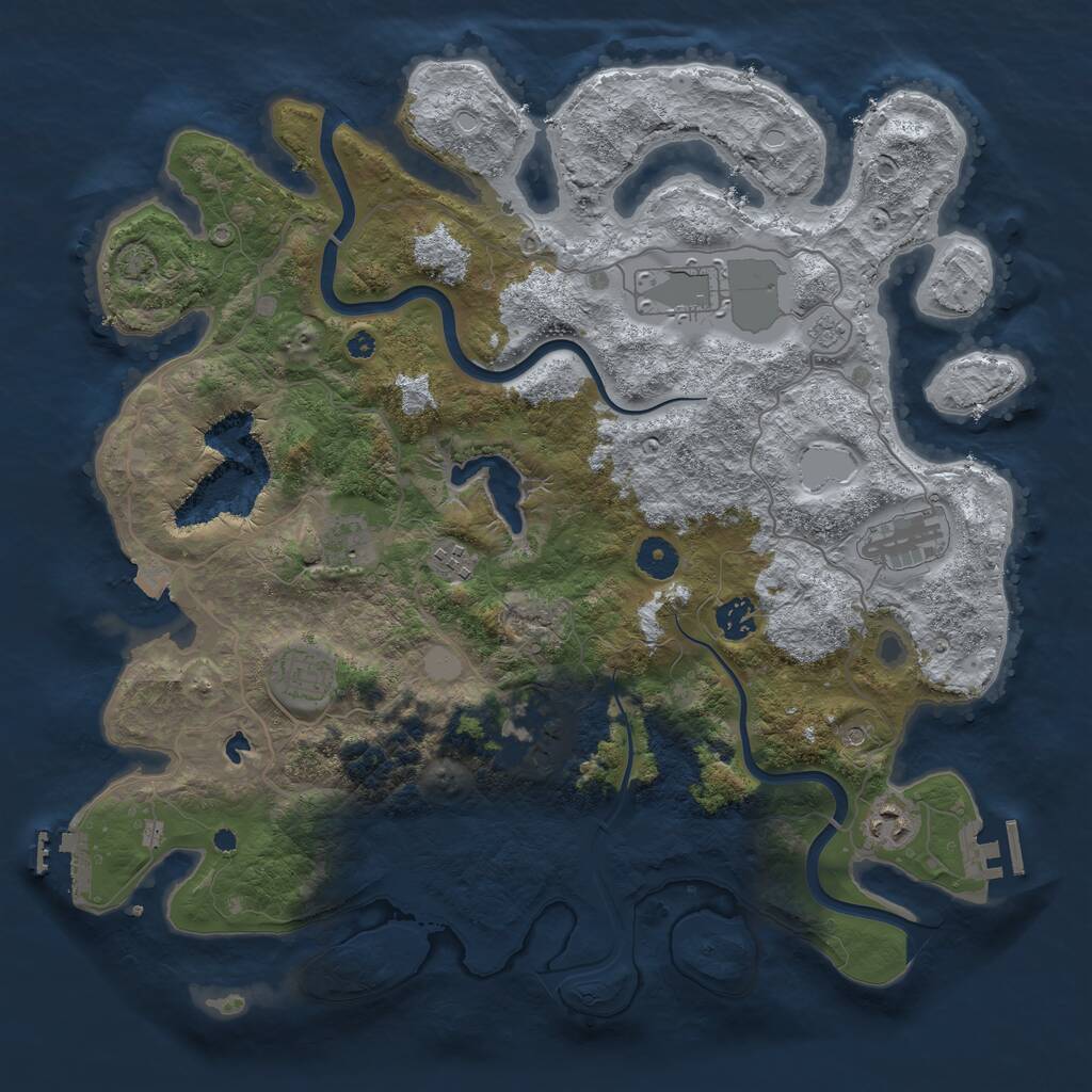 Rust Map: Procedural Map, Size: 4000, Seed: 260245438, 14 Monuments