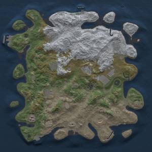 Thumbnail Rust Map: Procedural Map, Size: 4000, Seed: 19845, 18 Monuments