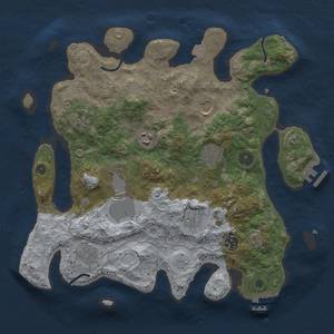 Thumbnail Rust Map: Procedural Map, Size: 3500, Seed: 1068046125, 16 Monuments