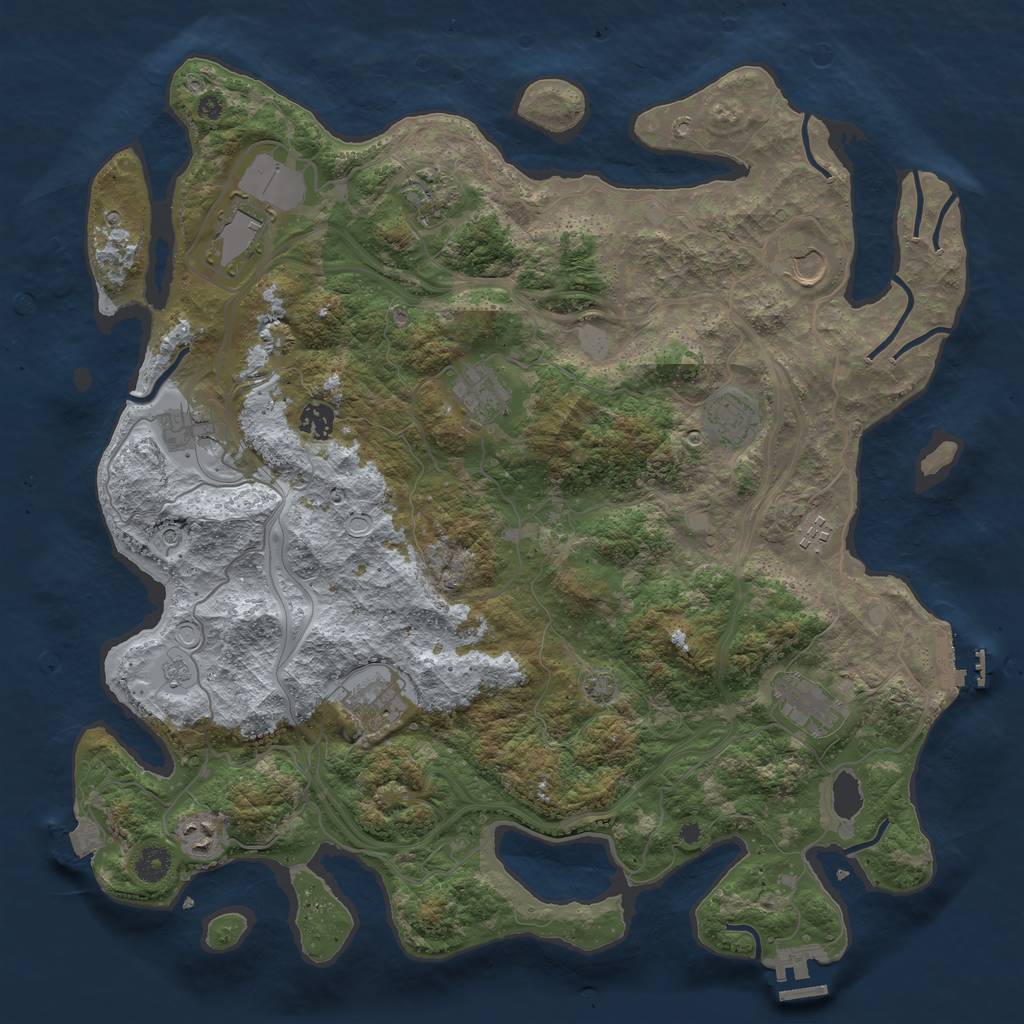 Rust Map: Procedural Map, Size: 4250, Seed: 1599765799, 19 Monuments