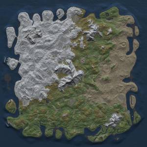 Thumbnail Rust Map: Procedural Map, Size: 6000, Seed: 11118, 19 Monuments