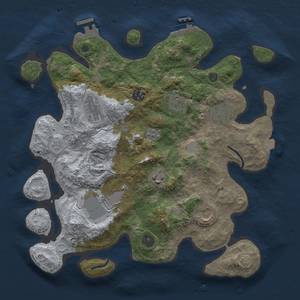 Thumbnail Rust Map: Procedural Map, Size: 3500, Seed: 568671556, 15 Monuments