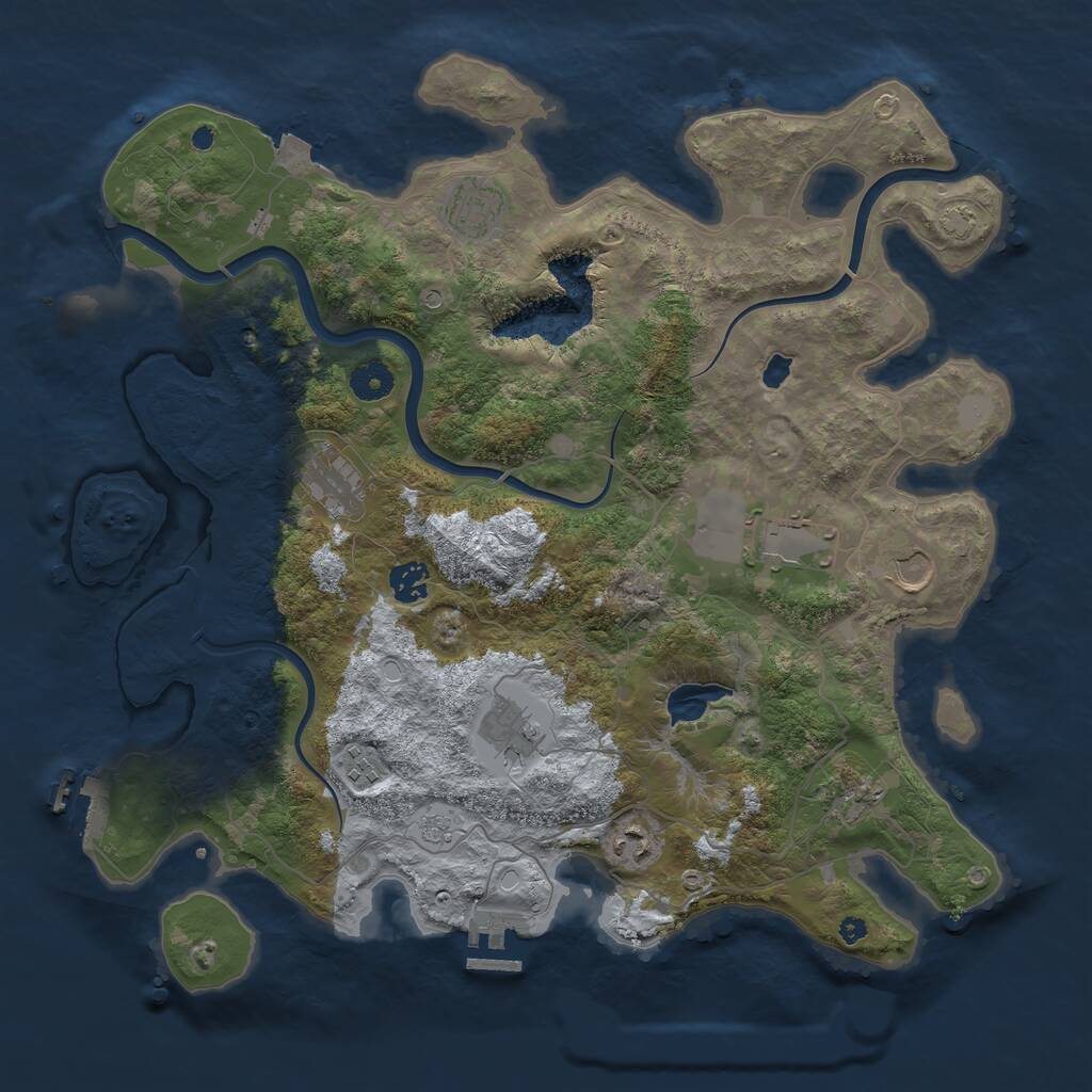 Rust Map: Procedural Map, Size: 4000, Seed: 28717548, 15 Monuments