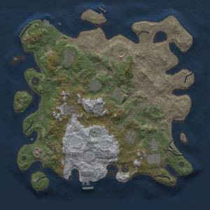 Thumbnail Rust Map: Procedural Map, Size: 4000, Seed: 28717548, 19 Monuments