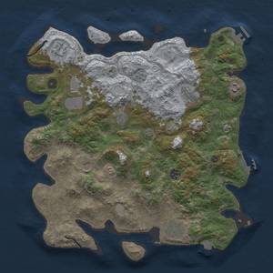 Thumbnail Rust Map: Procedural Map, Size: 4000, Seed: 1294779853, 17 Monuments